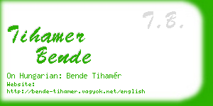 tihamer bende business card